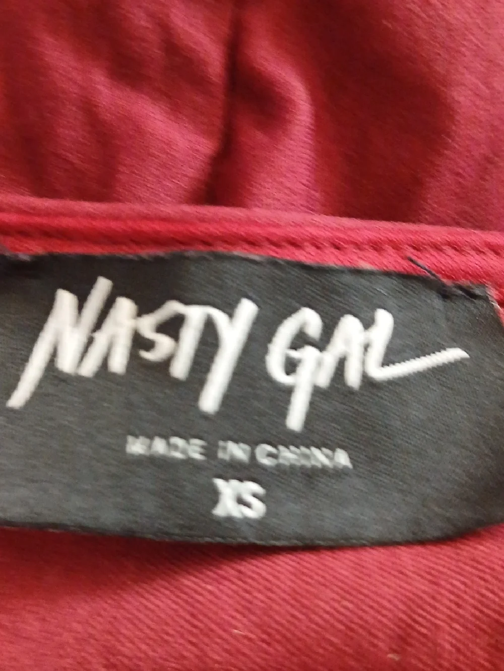 Nasty Gal Dark Red Open-Back Mini- Dress ■ Size XS